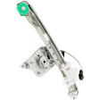 Rear, Driver Side Power Window Regulator, With Motor