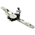 Rear, Driver Side Power Window Regulator, With Motor