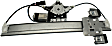 Rear, Driver Side Power Window Regulator, With Motor