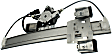 Rear, Driver Side Power Window Regulator, With Motor