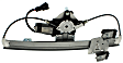 Rear, Driver Side Power Window Regulator, With Motor