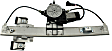 Rear, Driver Side Power Window Regulator, With Motor