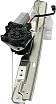 Rear, Driver Side Power Window Regulator, With Motor