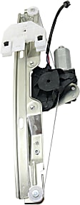 Rear, Driver Side Power Window Regulator, With Motor