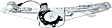Rear, Passenger Side Power Window Regulator, With Motor