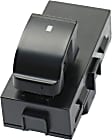 Rear, Driver or Passenger Side Window Switch, Black, 1-Button