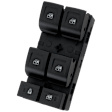 Front, Driver Side Window Switch, Black