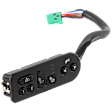 Front, Driver Side Seat Heater Switch, 12 Male Blade Terminals, 1 Male Connector