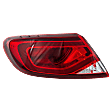 Driver Side, Outer Tail Light, with Bulb, LED, Clear and Red Lens, CAPA CERTIFIED
