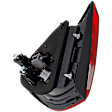Passenger Side, Inner Tail Light, with Bulb, Halogen, Clear and Red Lens