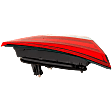 Passenger Side, Inner Tail Light, with Bulb, Halogen, Clear and Red Lens, CAPA CERTIFIED