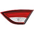 Driver Side, Inner Tail Light, with Bulb, Halogen, Clear and Red Lens