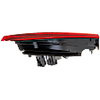 Driver Side, Inner Tail Light, with Bulb, Halogen, Clear and Red Lens, CAPA CERTIFIED