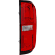 Passenger Side Tail Light, With bulb(s), Halogen, Red Lens, CAPA CERTIFIED