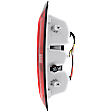 Passenger Side Tail Light, With bulb(s), Halogen, Red Lens, CAPA CERTIFIED