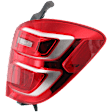 Passenger Side Tail Light, with Bulb, Halogen, Red Lens