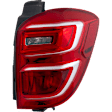 Passenger Side Tail Light, with Bulb, Halogen, Red Lens, CAPA CERTIFIED