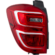 Driver Side Tail Light, with Bulb, Halogen, Red Lens, CAPA CERTIFIED