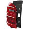 Driver Side Tail Light, with Bulb, Halogen, Red Lens, CAPA CERTIFIED
