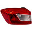 Driver Side, Outer Halogen Tail Light, With bulb(s), Sedan