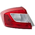 Driver Side, Outer Halogen Tail Light, With bulb(s), Sedan, CAPA Certified