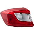 Driver Side, Outer Halogen Tail Light, With bulb(s), Sedan, CAPA Certified