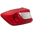 Driver Side, Outer Halogen Tail Light, With bulb(s), Sedan, CAPA Certified