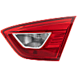 Passenger Side, Inner Tail Light, with Bulb, Halogen, Clear and Red Lens
