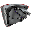 Passenger Side, Inner Tail Light, with Bulb, Halogen, Clear and Red Lens, CAPA CERTIFIED