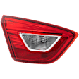 Driver Side, Inner Tail Light, with Bulb, Halogen, Clear and Red Lens