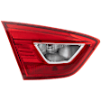 Driver Side, Inner Tail Light, with Bulb, Halogen, Clear and Red Lens