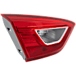 Driver Side, Inner Tail Light, with Bulb, Halogen, Clear and Red Lens