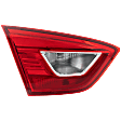 Driver Side, Inner Tail Light, with Bulb, Halogen, Clear and Red Lens, CAPA CERTIFIED