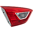 Driver Side, Inner Tail Light, with Bulb, Halogen, Clear and Red Lens, CAPA CERTIFIED