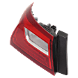 Driver Side, Outer Tail Light, with Bulb, Halogen, Clear and Red Lens, CAPA CERTIFIED
