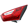 Passenger Side, Inner Tail Light, with Bulb, Halogen, Clear and Red Lens