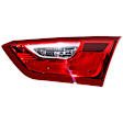 Passenger Side, Inner Tail Light, With bulb(s), Halogen, Clear and Red Lens CAPA CERTIFIED