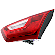 Passenger Side, Inner Tail Light, With bulb(s), Halogen, Clear and Red Lens CAPA CERTIFIED