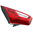 Driver Side, Inner Tail Light, with Bulb, Halogen, Clear and Red Lens