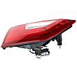 Driver Side, Inner Tail Light, with Bulb, Halogen, Clear and Red Lens
