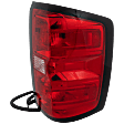 Passenger Side Tail Light, with Bulb, Halogen, Clear and Red Lens, CAPA CERTIFIED