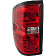 2017 Chevrolet Silverado 1500 Custom - Driver Side Halogen Tail Light, With bulb(s), For Models Without Accent light, OE Replacement, CAPA Certified