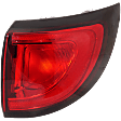 Passenger Side, Outer Tail Light, with Bulb, Halogen, Red Lens, 6 Cyl., 3.6L Engine, CAPA Certified