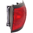 Passenger Side, Outer Tail Light, with Bulb, Halogen, Red Lens, 6 Cyl., 3.6L Engine, CAPA Certified