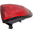 Passenger Side, Outer Tail Light, with Bulb, Halogen, Red Lens, 6 Cyl., 3.6L Engine, CAPA Certified