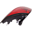 Passenger Side, Outer Tail Light, with Bulb, Halogen, Red Lens, 6 Cyl., 3.6L Engine, CAPA Certified