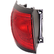 Driver Side, Outer Tail Light, with Bulb, Halogen, Red Lens, 6 Cyl., 3.6L Engine, CAPA Certified