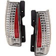 Driver and Passenger Side Tail Light, with Bulbs, Halogen/LED Combo, Clear Lens