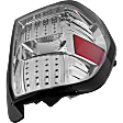 Driver and Passenger Side Tail Light, with Bulbs, Halogen/LED, Clear Lens, Chrome Interior