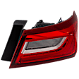 Passenger Side, Outer Tail Light, with Bulb, LED, Clear Lens